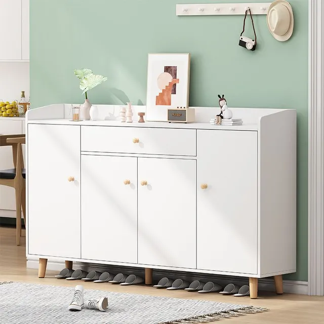 Muebles De Zapatero Organizador De Madera Con 4puertas 120cm