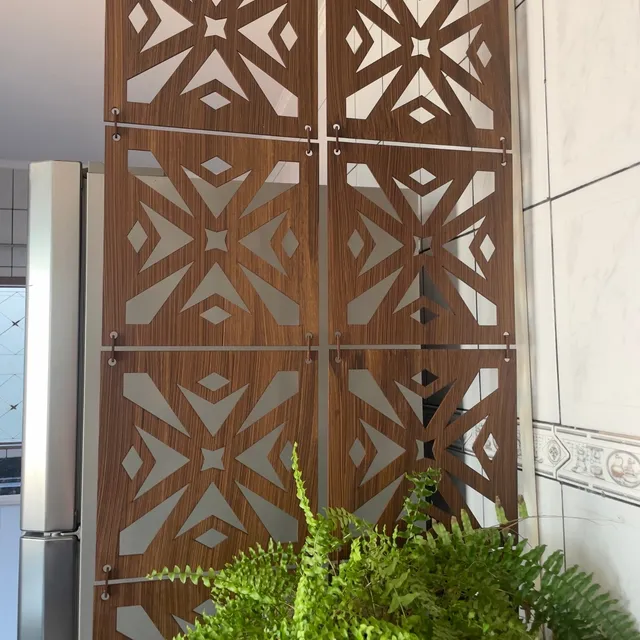 Divisória De Ambiente Kit 12 Moldura Placa Decorativa Mdf