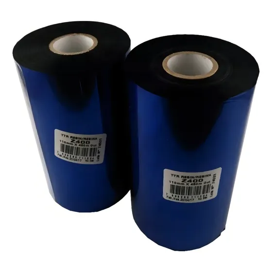 Ribbon Resina 110x450m P/ Impressora Zebra S4m Zt230 Datamax