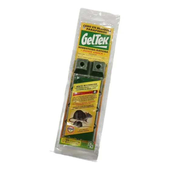 Veneno Rodenticida Rata Laucha Raticida X 10 bloque verde 100gr Geltek