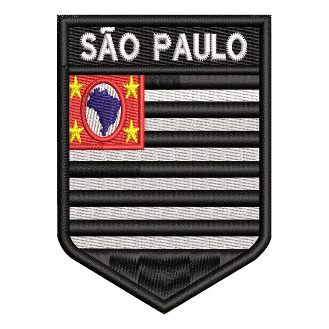 Patch Bordado Bandeira Dos Estados Escudo Olimpico Ban573