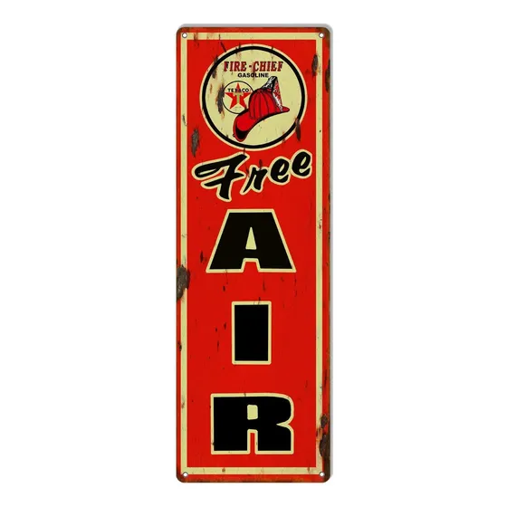 Letrero Metal Retro Lata Libre Reproduccion Gasolina Para