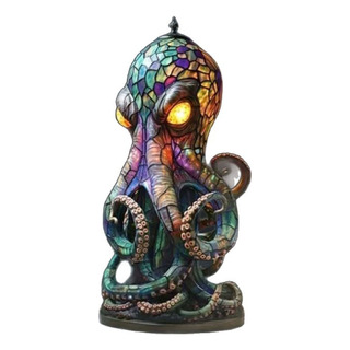 Lámparas Octopuss De Resina Estilo Vitral Lámparas Octopuss De Resina Estilo Vitral
