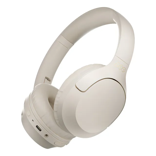 Auriculares Diadema Híbridos Gamer Bluetooth 5.3 Audifonos Inalámbricos QCY H2 Pro con Cancelación de Ruido ENC,Alta Resolución, Bajos Potentes, App, Transparencia, Color Blanco