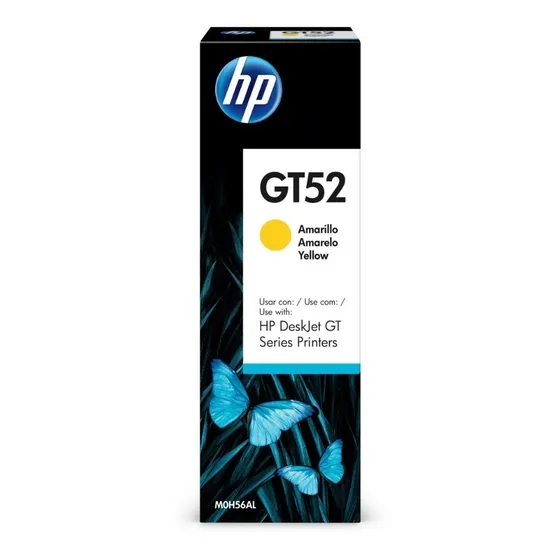 Botella De Tinta Hp Gt52 Amarillo Original (m0h56al)