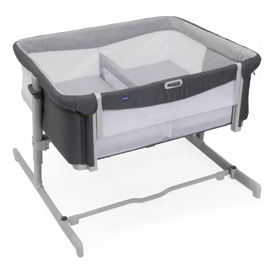 Cuna Colecho Bebés Mellizos Chicco Next2me Twing Color M.grey Diseño De La Tela Liso