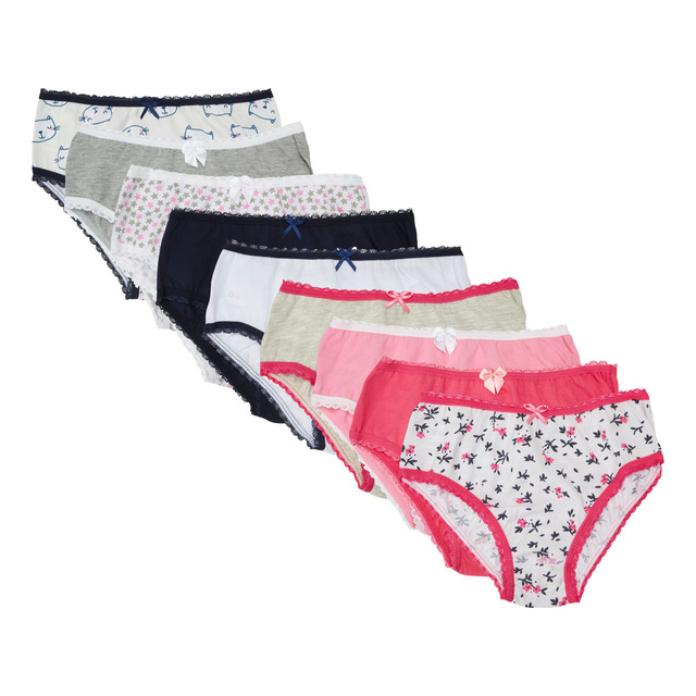 Kit Com 9 Calcinhas Infantil Menina Básicas Lobinha Lupo Kit Com 9 Calcinhas Infantil Menina Básicas Lobinha Lupo