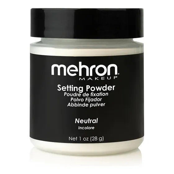 Polvo De Base Neutral Mehron, 1 Onza. Vaso Mezclador.
