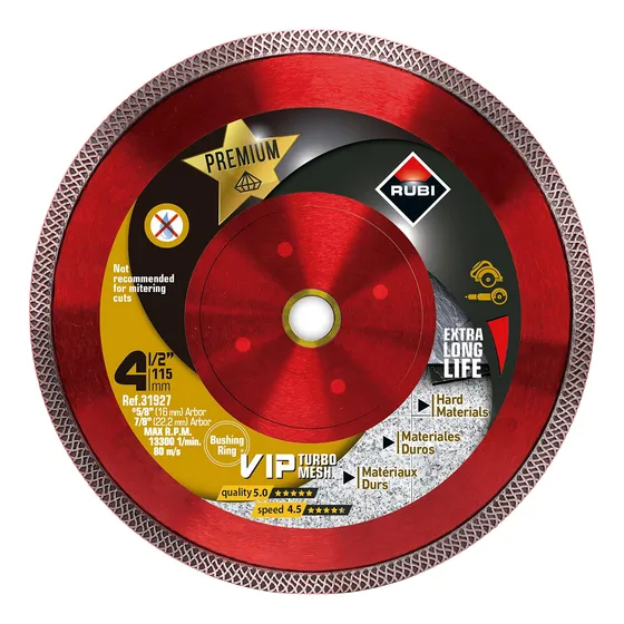 Rubi Tools Hoja Diamante Seco Vip Premium 4-1 2 