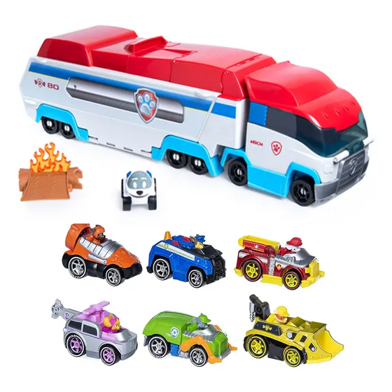 Paw Patrol True Metal Launch 'n Haul Patroller + Carritos 