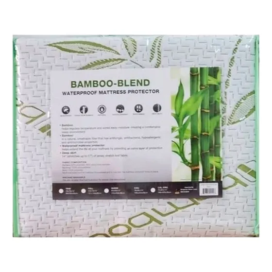 Cubierta Bambu Individual Forro Cubrecolchon Impermeable