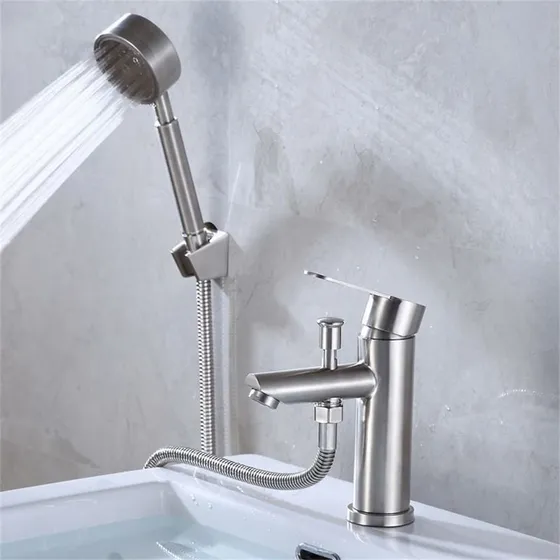 Grifo Para Lavabo Baño Mezclador Una Sola Manija Cabezal