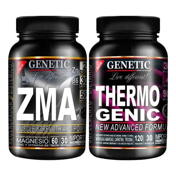 Zma Zinc Magnesio B6 Thermogenic Quemador Definitivo Genetic