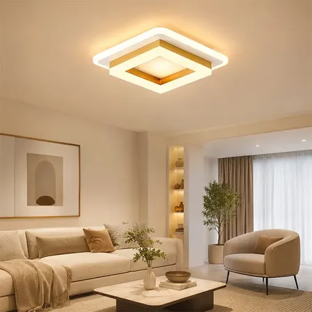 Luminária De Teto Sobrepor Lustre Para Sala De Led Plafon 127/220v Dourado