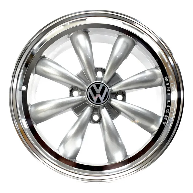 Rines Deportivos Para Vocho 15x6.5 4/130 Vw Logo Silver
