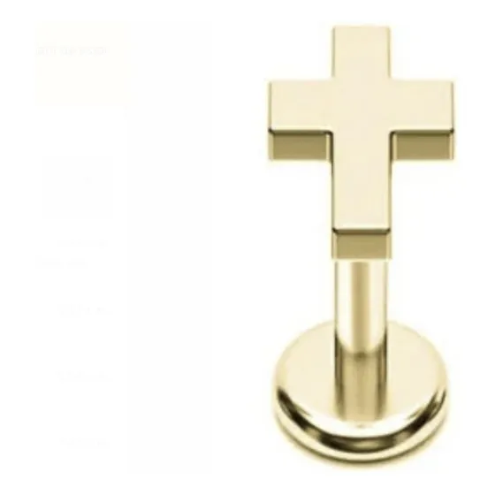 Piercing Labret Cruz Lbcrgd Acero Quirurgico 1.2x8x4 1un