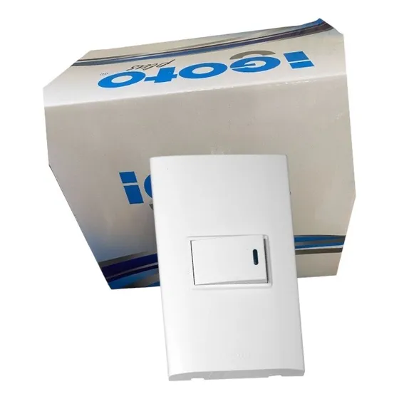 Apagador O Interruptor Sencillo Blanco Serie C Igoto