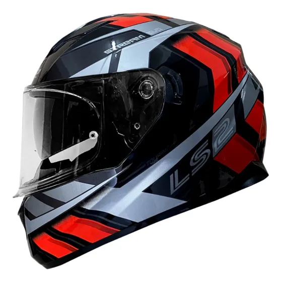Casco Moto Integral Ls2 Ff320 Loop Rojo Negro