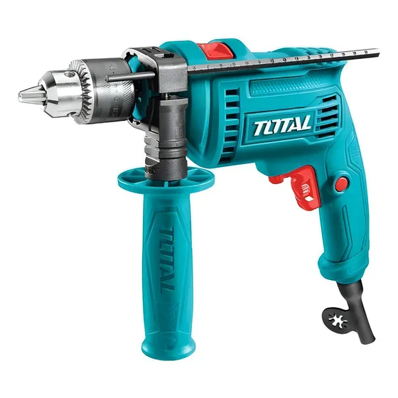 Taladro Atornillador Percutor Total 680w Reversa V. Variable Frecuencia 50 Hz Color Turquesa