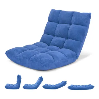 Giantex Silla De Suelo Giantex Ajustable Para Videojuegos Blue