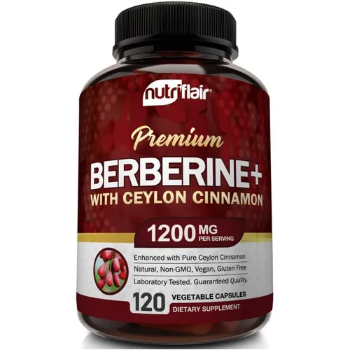 Nutriflair Berberina X1200mg Premium - 120 Cápsulas - Vegana Sabor Sin Sabor