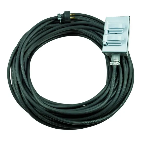 Extension Cable Uso Rudo 30 Metros Calibre 12 Contacto Doble