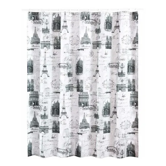 Cortina Ducha Tela Baño Gancho Accesorio Decorativo X