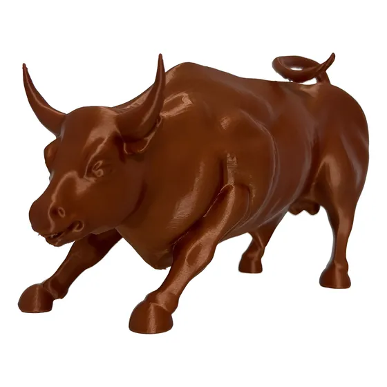 Toro De Wall Street Decoración Adorno 3d Bronce