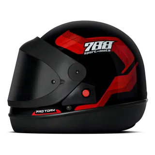 Capacete Pro Tork Sport Moto 788 Viseira FumĂȘ Vermelho 60 Capacete Pro Tork Sport Moto 788 Viseira FumĂȘ Vermelho 60