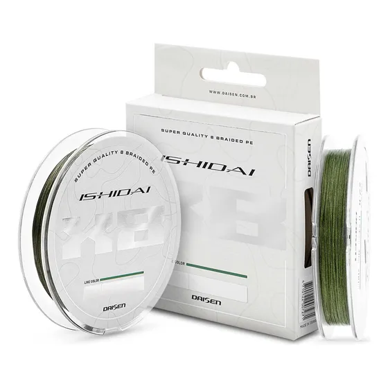 Linha Multifilamento Ishidai 8x Pe Verde 0,30mm 49lbs 200m - Daisen