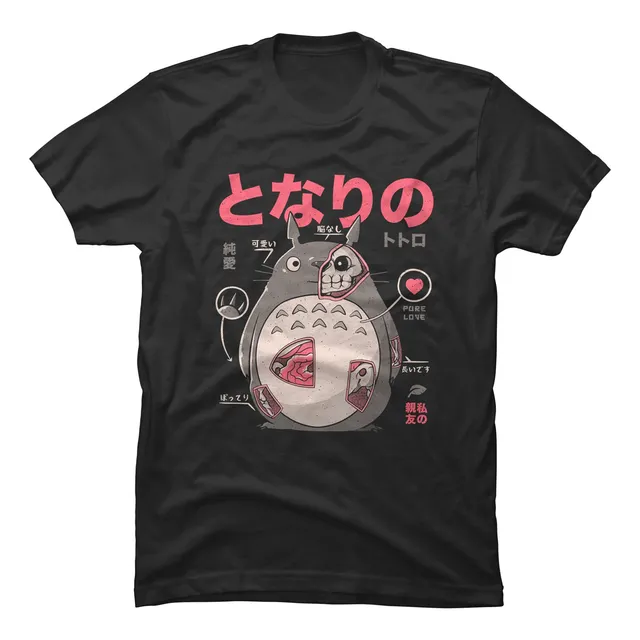 Camiseta Anime De Totoro Y Sus Partes Unisex Suave