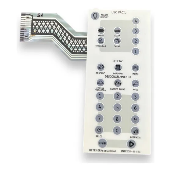 Frente Teclado Membrana Microondas Para Whirpool Wmp204