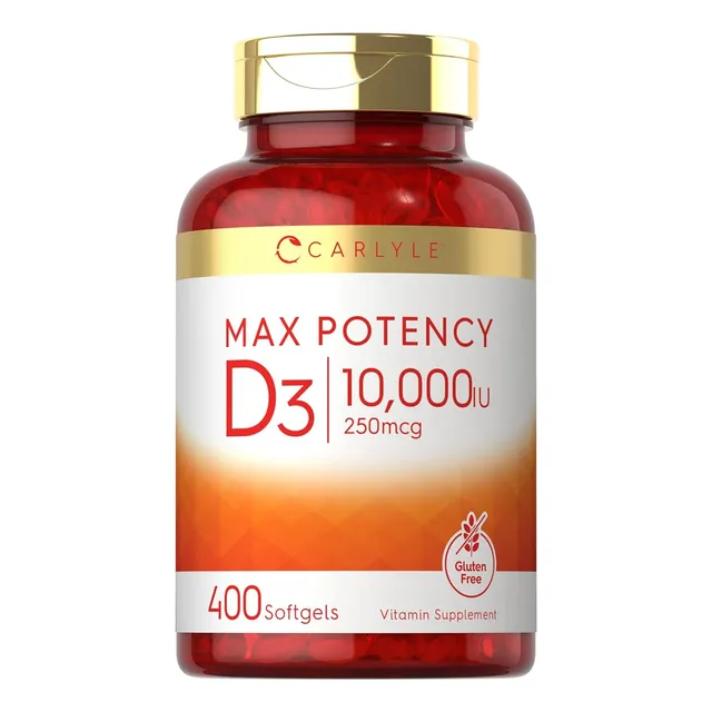 Vitamina D3 10,000iu - Carlyle - 400 Softgels