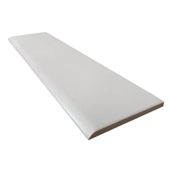 Zocalo Cerámico Blanco Cristal Plus Nat 9x60cm 6 M Lineales