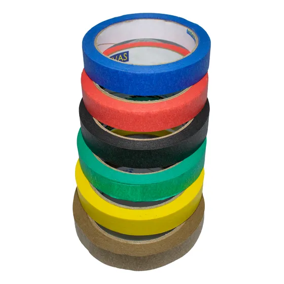 Fita Crepe Colorida 18mm X 30m Fitas Adesivas 6 Cores Nastro