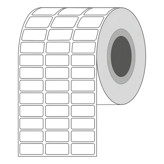 Rollo De Etiquetas Adhesivas 32x25mm Térmica Color Blanco