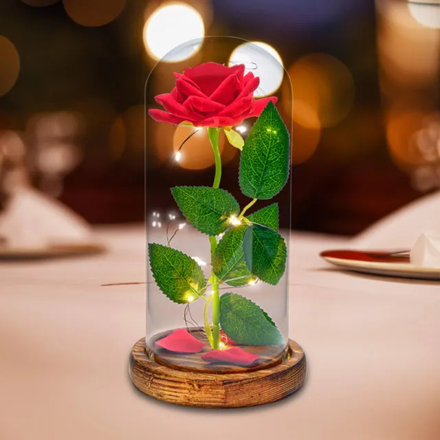 Flor Eterna Encapsulada Con Luz Led