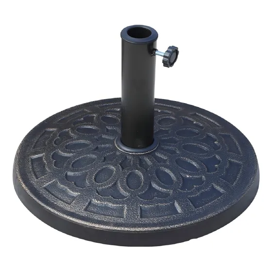 Base Sombrilla Resina 9kg Jardín Patio Exterior Color Negro Estampado