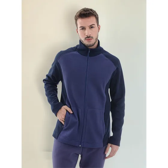 Campera Bicolor De Hombre Con Bolsillos Y Cierre- Cameron