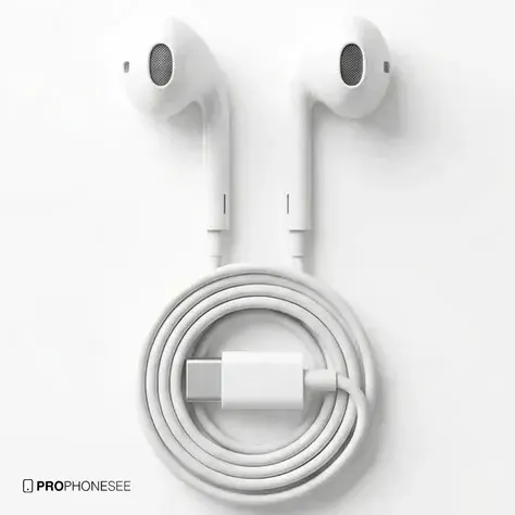 Fone De Ouvido Com Fio USB Entrada Tipo C Compatível Com Iphone 15 16 17 Samsung S24 S25 S26 Android Xioami C Microfone Estéreo Anti Ruido Integrado De Conexão Profissional Direta E Controle De Volume