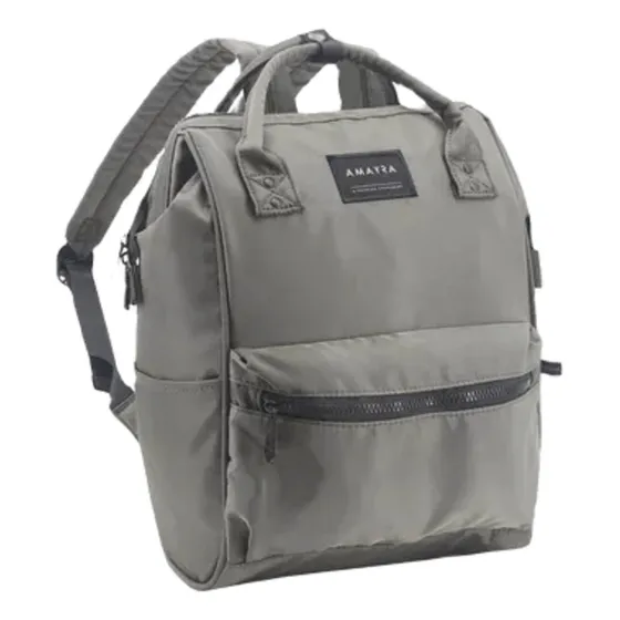 Mochila Amayra Boca De Pez Poliéster Original Verde Militar