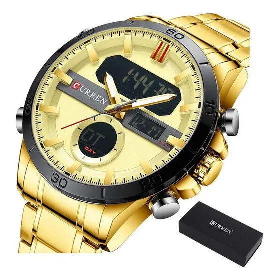 Relojes Luminosos De Lujo Digitales Acero Inoxidable Curren