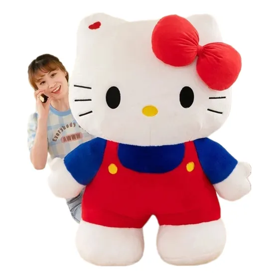 Peluche Sanrio Hello Kitty Con Oberol Jumbo Gigante 120cm Color Rojo