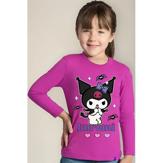 Polera Manga Larga Diseño Kuromi Cod 003 - Senshi