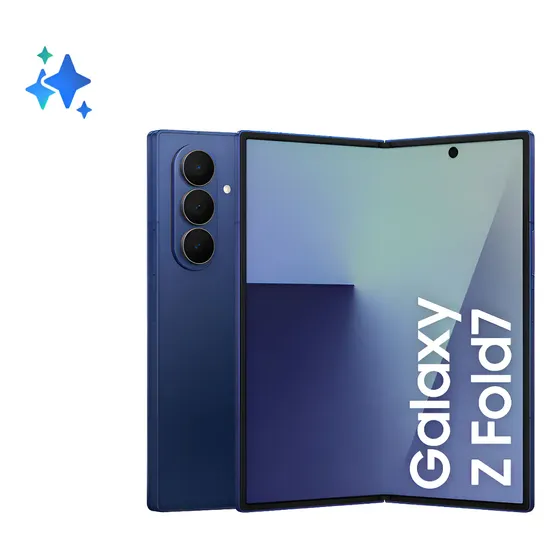 Celular Samsung Galaxy Z Fold7 512GB, 12GB RAM, Tela 8.0" + 6.5", Câmera Traseira 200+12+10MP, Frontal 10+10MP - Azul