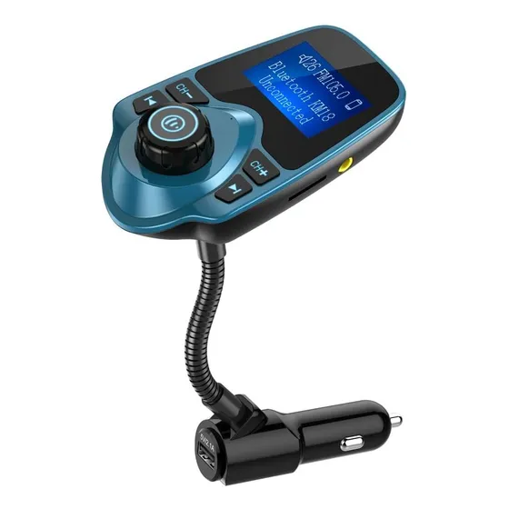 Adaptador Bluetooth Nulaxy Km18 Azul, Manos Libres Con Panta