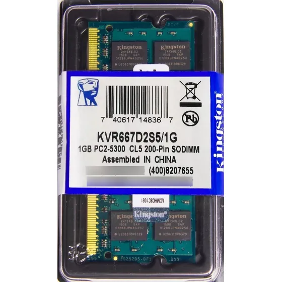 Memória Kingston Ddr2 1gb 667 Mhz Notebook  16 Chips 1.8v -