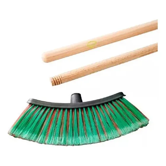 Cepillo Escoba De Barrer Cerdas Suave Con Cabo (palo Madera)