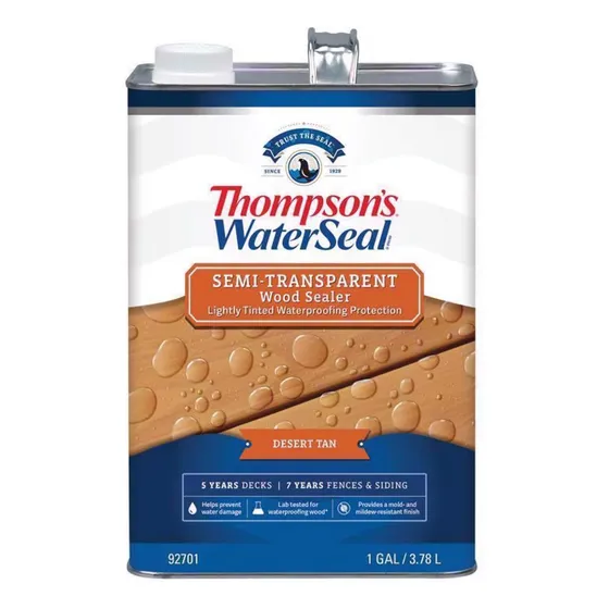 Sellador De Madera Y Tinte Semi-transparente Thompsons 3.78l Acabado Mate Color Bronceado Del Desierto
