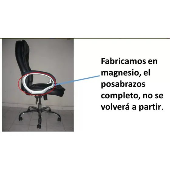 Posabrazos Para Silla Oficina Ejecutiva Repuestos D Aluminio